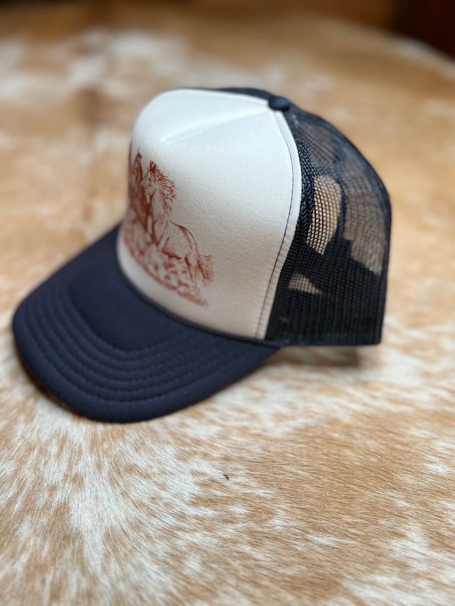 Running Horses Trucker Cap