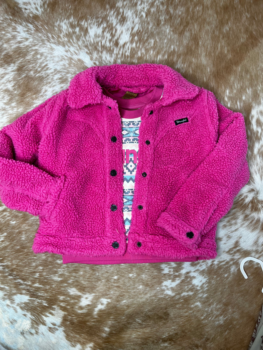 Wrangler Girls Pink Fleece Jacket