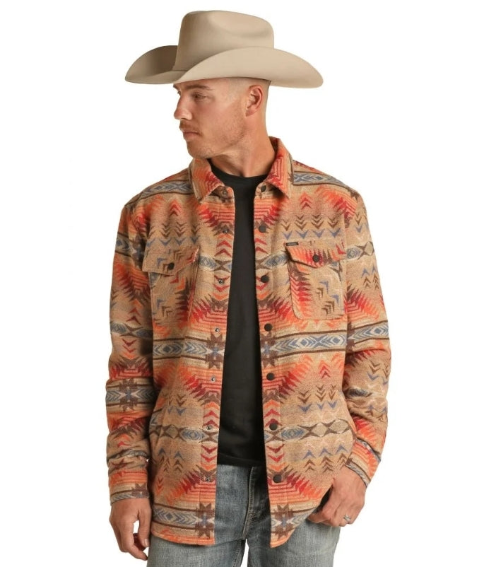 Rock & Roll Denim Men's Aztec Shirt Jacket