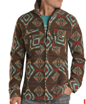 Powder River Outfitters Mens Aztec Wool Coat