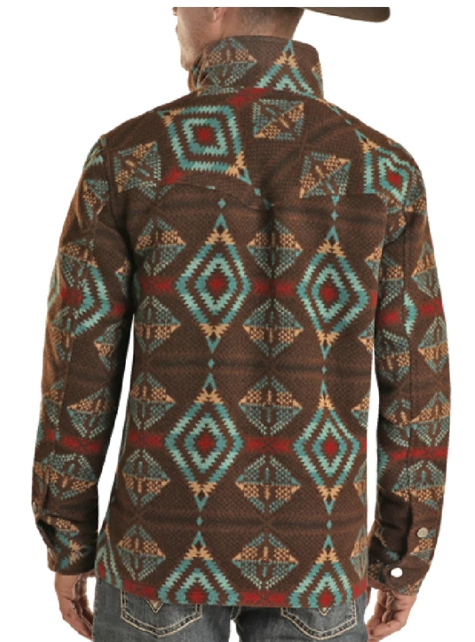 Powder River Outfitters Mens Aztec Wool Coat