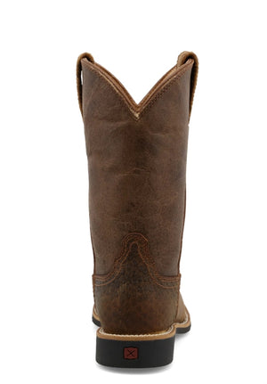 Twisted X Kids Top Hand Tan & Chocolate Square Toe Boots