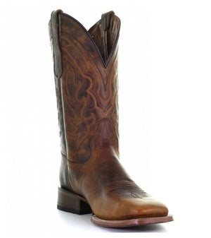 Circle G Brown Men’s Embroidery Wide Square Toe Boot